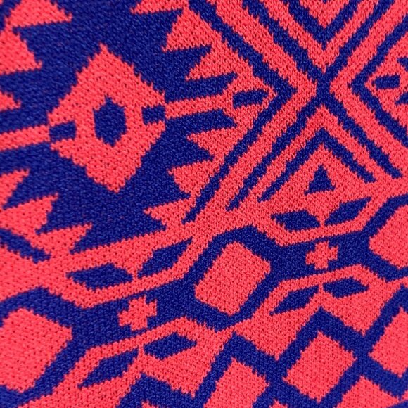 Skies Are Blue Petite MP Red Blue Boho Mini Dress - Picture 6 of 11